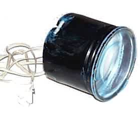Simple Galilean telescope (motor oil can)