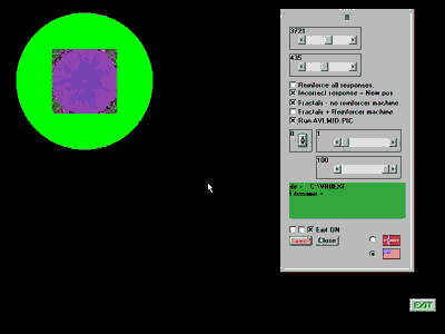 Screen view av prg. with panel open.